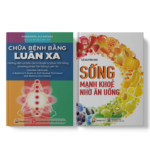Sách PANDABOOKS Combo 2 cuốn Chữa bệnh bằng luân xa+Sống khoẻ mạnh nhờ ăn uống